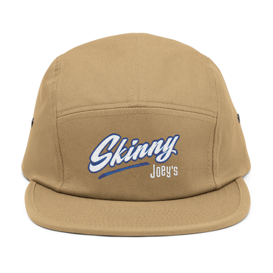 Beige cap with 'Skinny Joey's' logo on a white background
