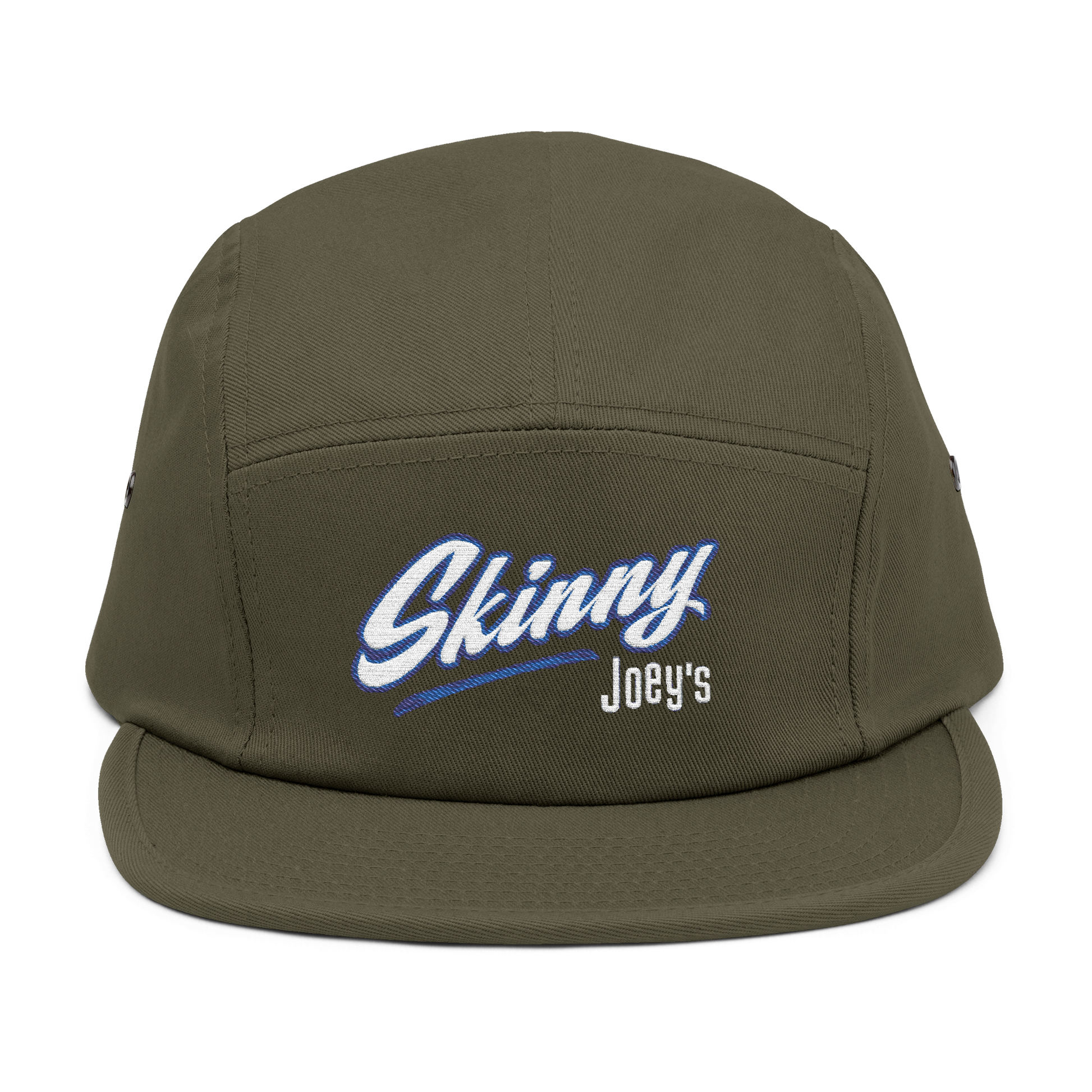 Green cap with 'Skinny Joey's' text on a white background