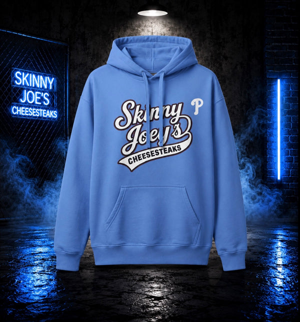 Skinny Joey Cheesesteaks X Phillies Logo Pullover Hoodie - front view - Skinny Joey's Cheesesteaks