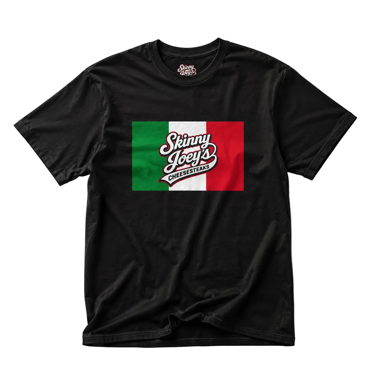 Italian Flag 'Skinny Joey's' Logo T‑Shirt