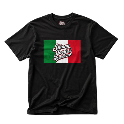 Italian Flag 'Skinny Joey's' Logo T‑Shirt