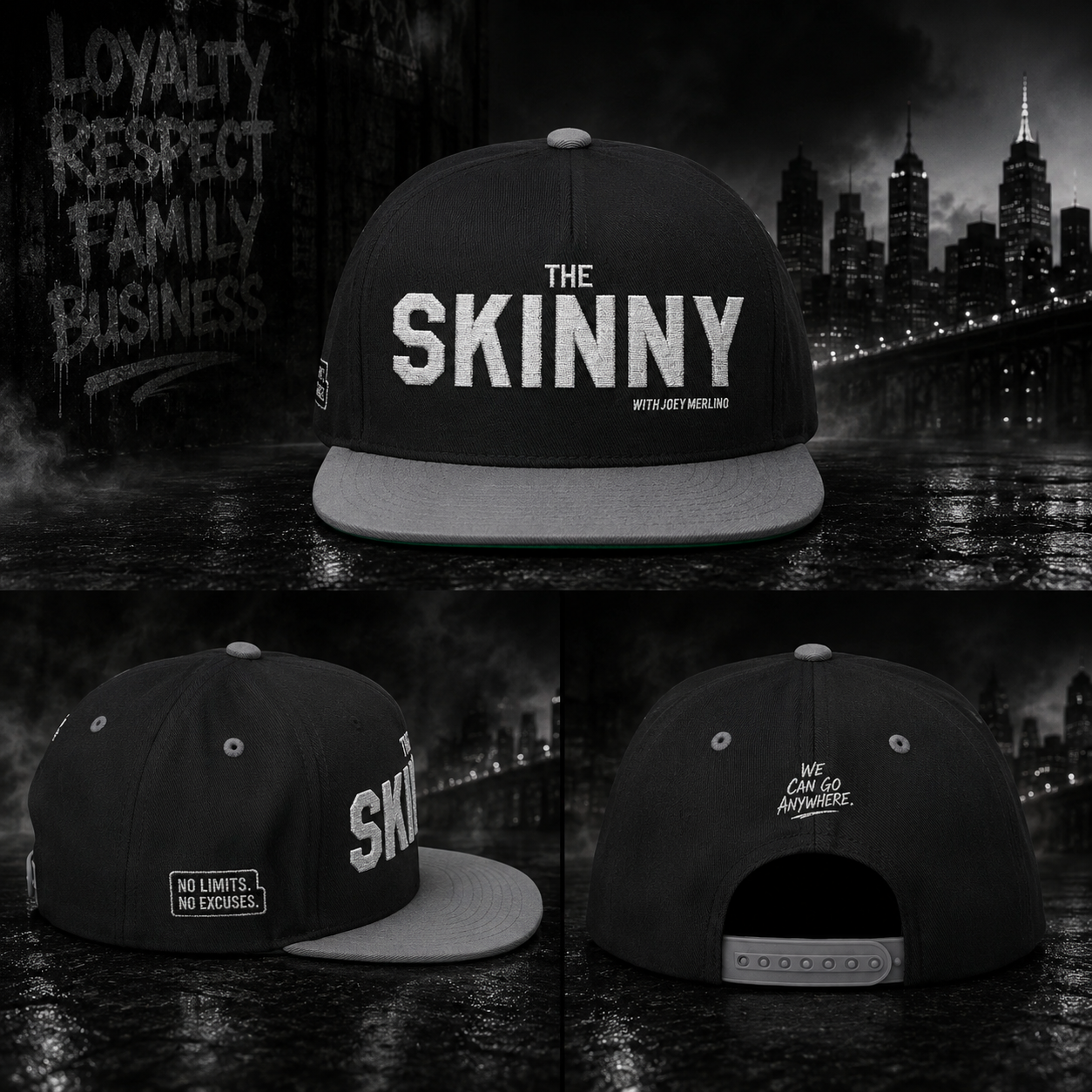 The Skinny Snapback Cap (Embroidery)