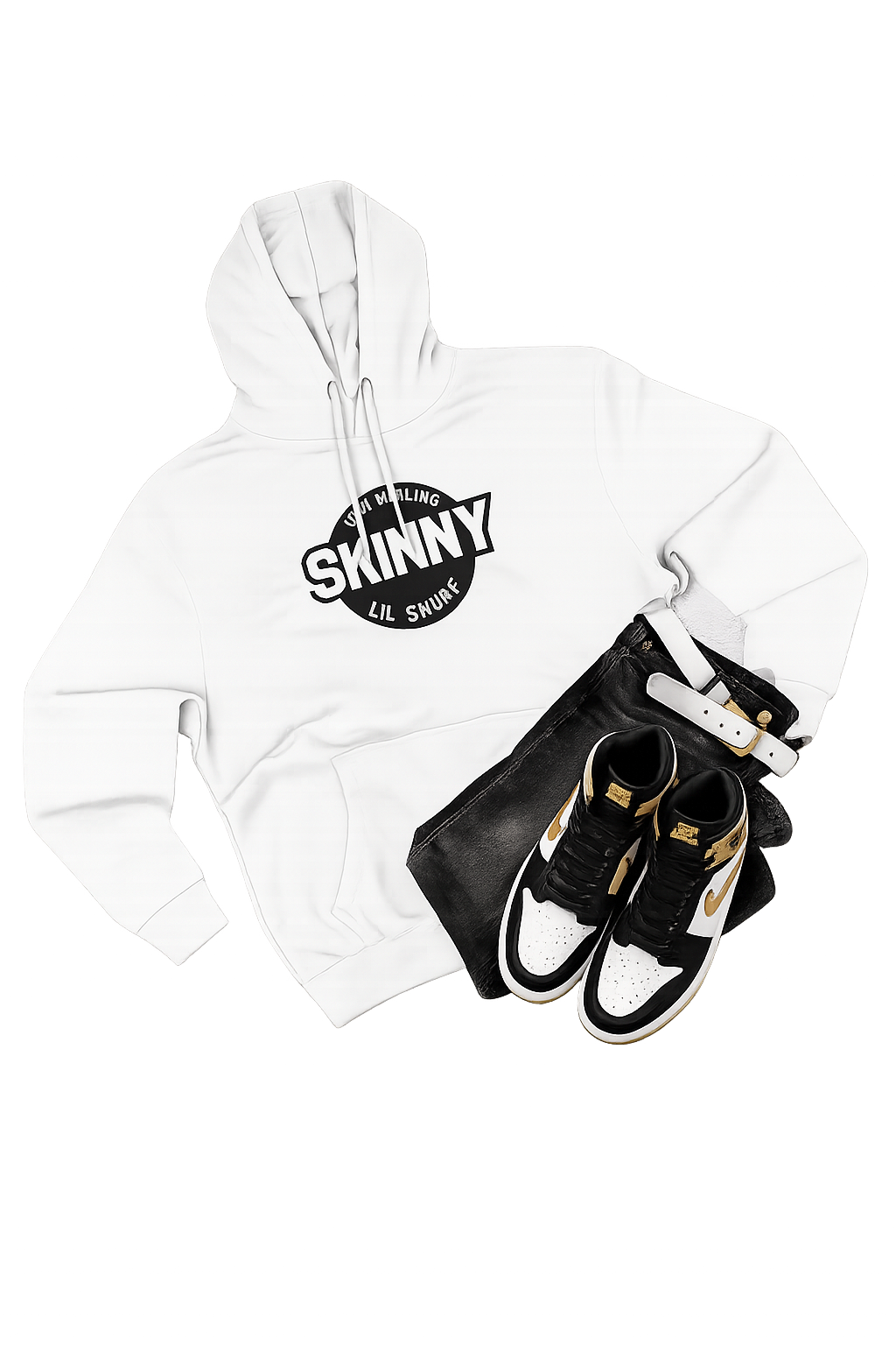 We Can Go Anywhere Pullover Hoodie - detail view - Skinny Joey's Cheesesteaks