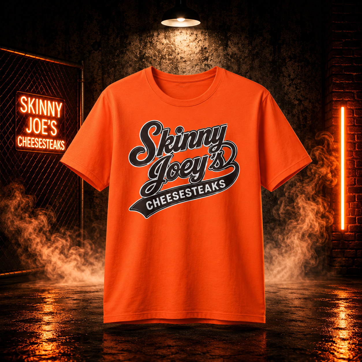 Skinny Joeys Cheesesteaks T-Shirt - side view - Skinny Joey's Cheesesteaks