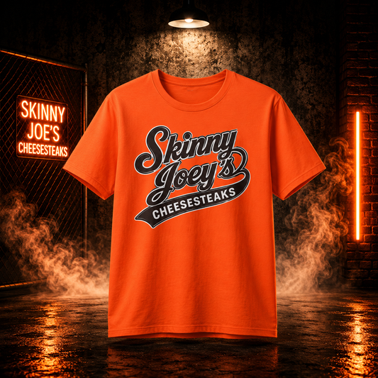 Skinny Joeys Cheesesteaks T-Shirt - side view - Skinny Joey's Cheesesteaks