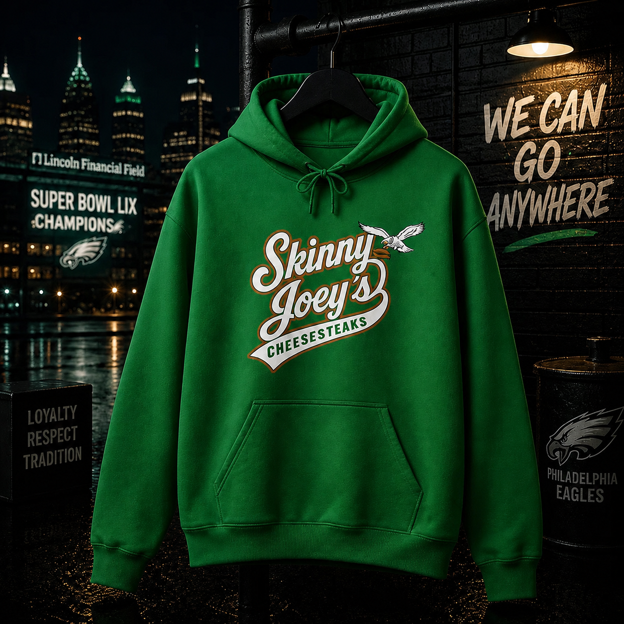 Kelly Green Hoodie | Skinny Joeys Pullover (3XL - 5XL)