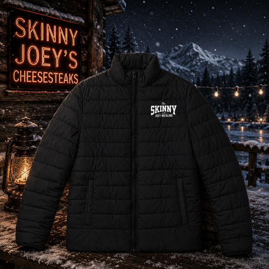 Skinny Joey Puffer Jacket — Men’s Insulated Black Winter Coat