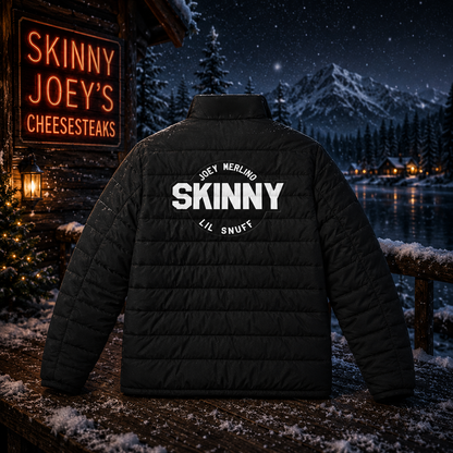 Skinny Joey Puffer Jacket — Men’s Insulated Black Winter Coat