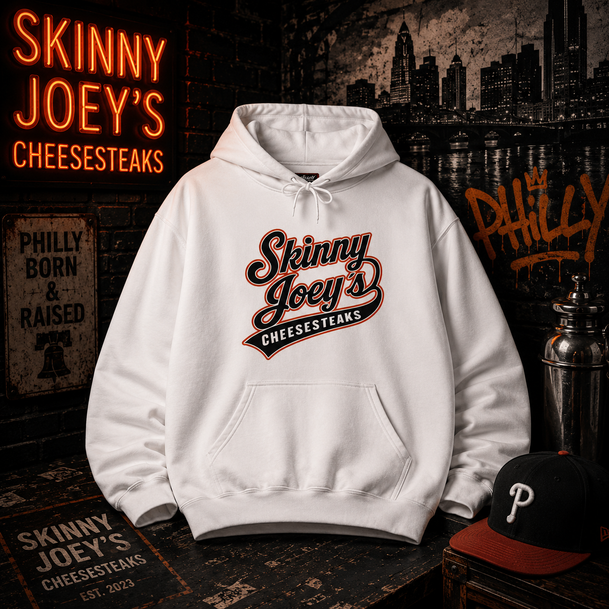 Skinny Joey's Cheesesteaks Hoodie 5XL