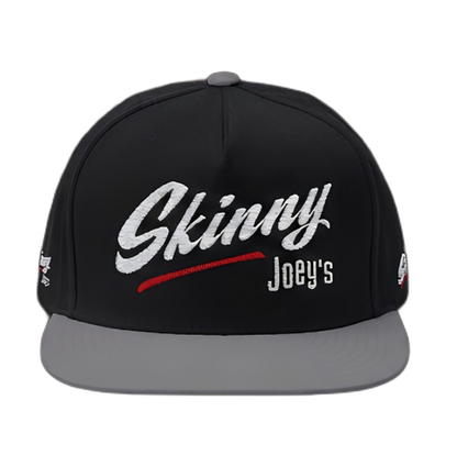 Skinny Joey's embroidered streetwear hat, main product photo, The Skinny Podcast with Joey Merlino & Lil Snuff merch