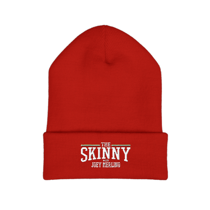 The Skinny embroidered cuffed beanie, main product photo, Skinny Joey Merlino Philly mob merch