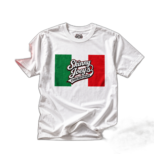 Italian Flag 'Skinny Joey's' Logo T‑Shirt