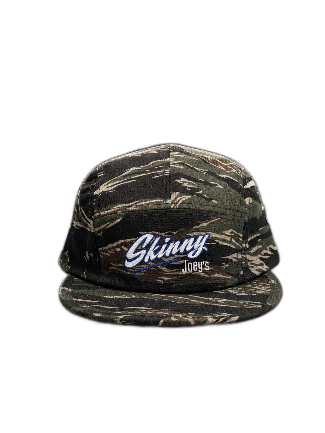 Skinny Joey's embroidered 5-panel cap, main product photo, Philly crime family culture apparel