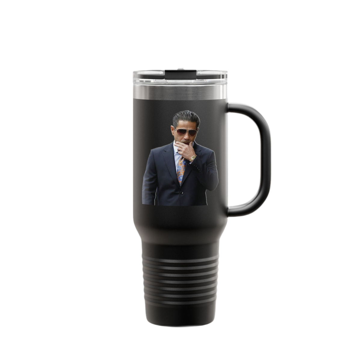 Joey Merlino 40oz insulated tumbler, main product photo, Joseph Merlino Philadelphia merch