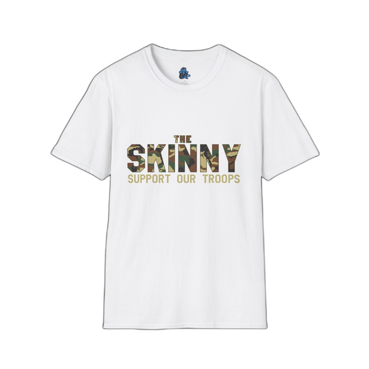 Support Our Troops graphic tee, main product photo, Skinny Joey Merlino Philly mob merch
