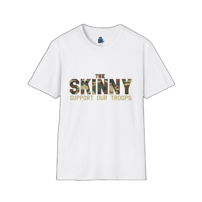 Support Our Troops graphic tee, main product photo, Skinny Joey Merlino Philly mob merch