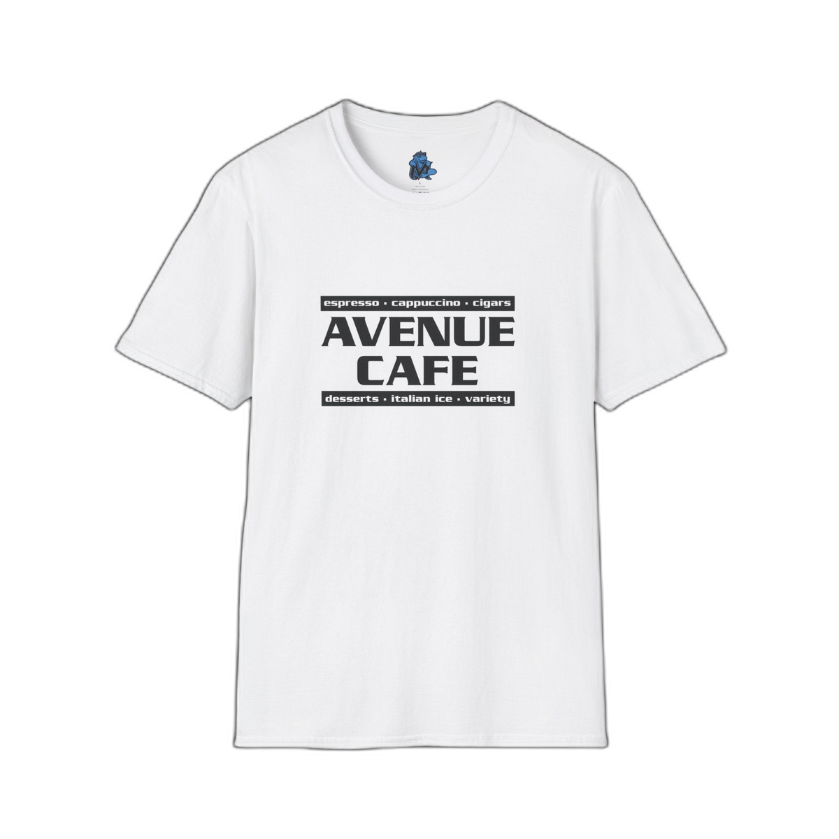 Avenue Café Philadelphia graphic tee, main product photo, Skinny Joey Merlino Philly mob merch