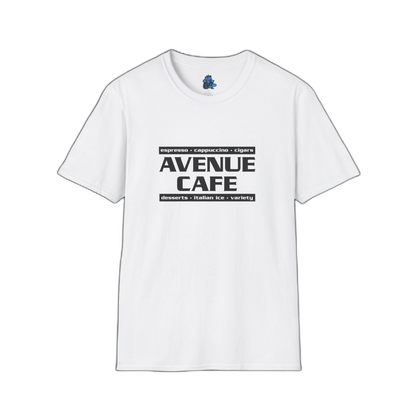 Avenue Café Philadelphia graphic tee, main product photo, Skinny Joey Merlino Philly mob merch