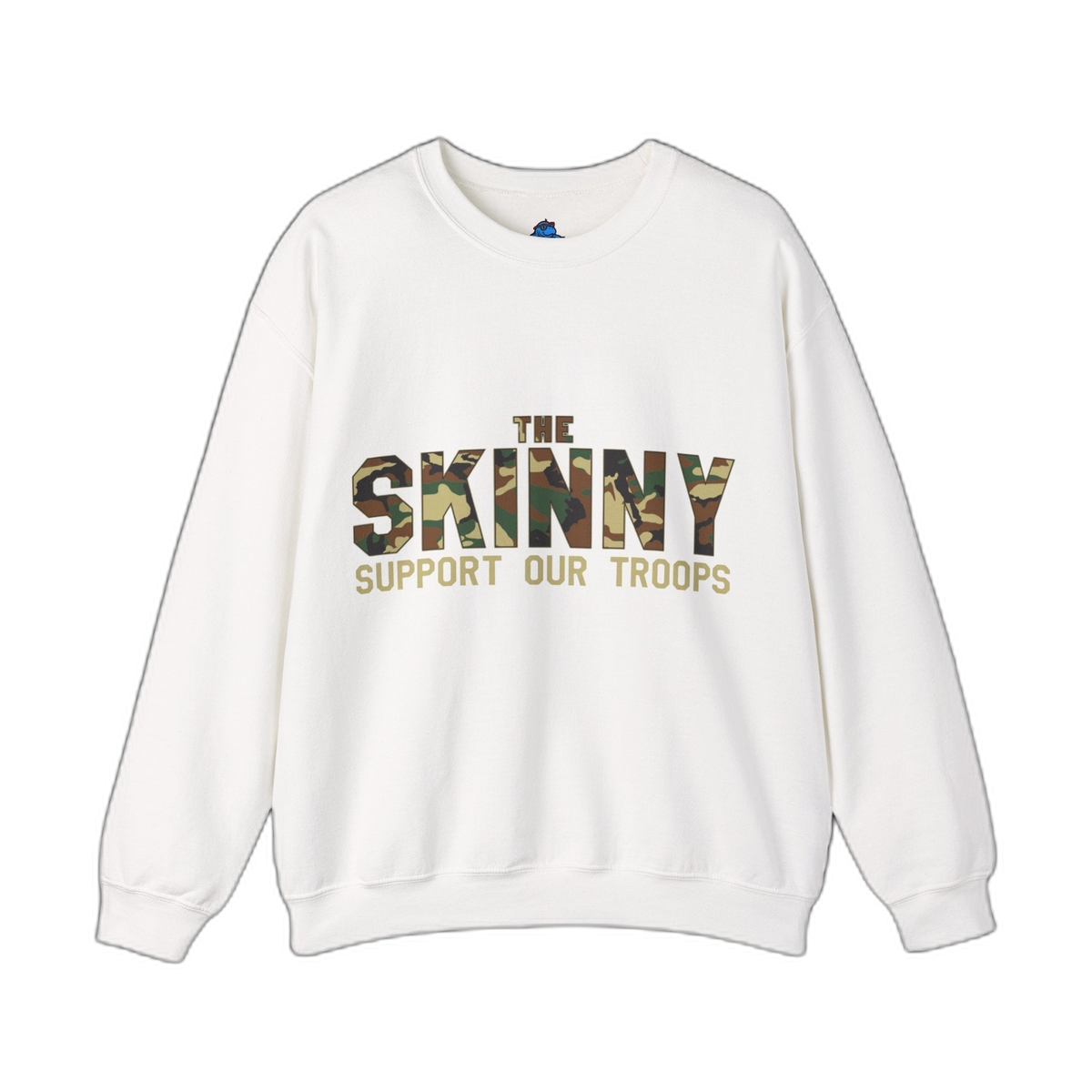 Support Your Troops crewneck sweatshirt, main product photo, Italian American mafia-inspired apparel