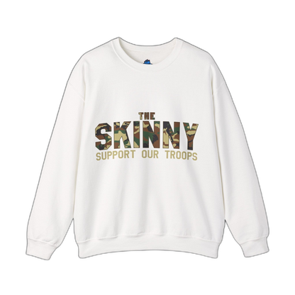 Support Your Troops crewneck sweatshirt, main product photo, Italian American mafia-inspired apparel