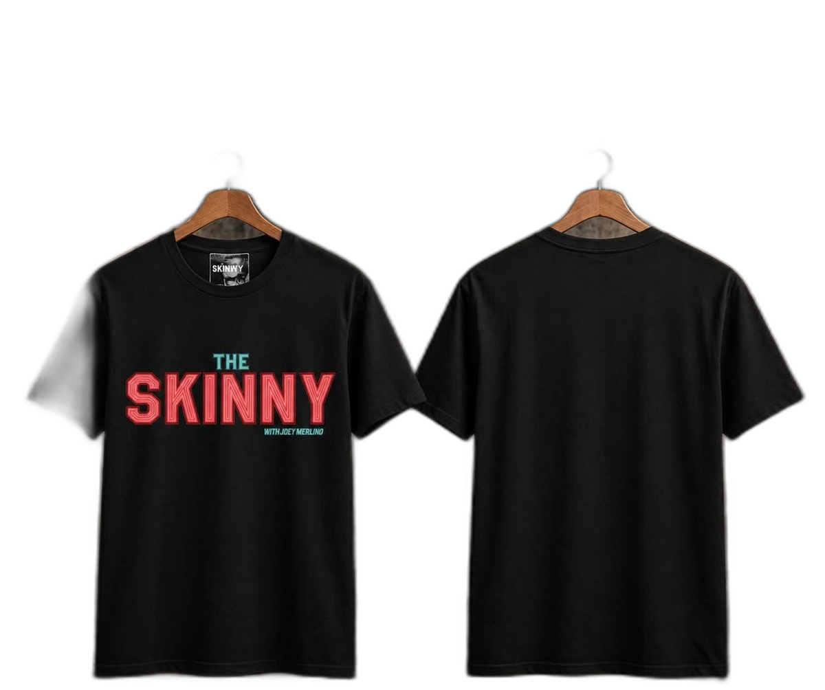 The Skinny neon sign graphic tee, main product photo, Joseph Merlino Philadelphia merch