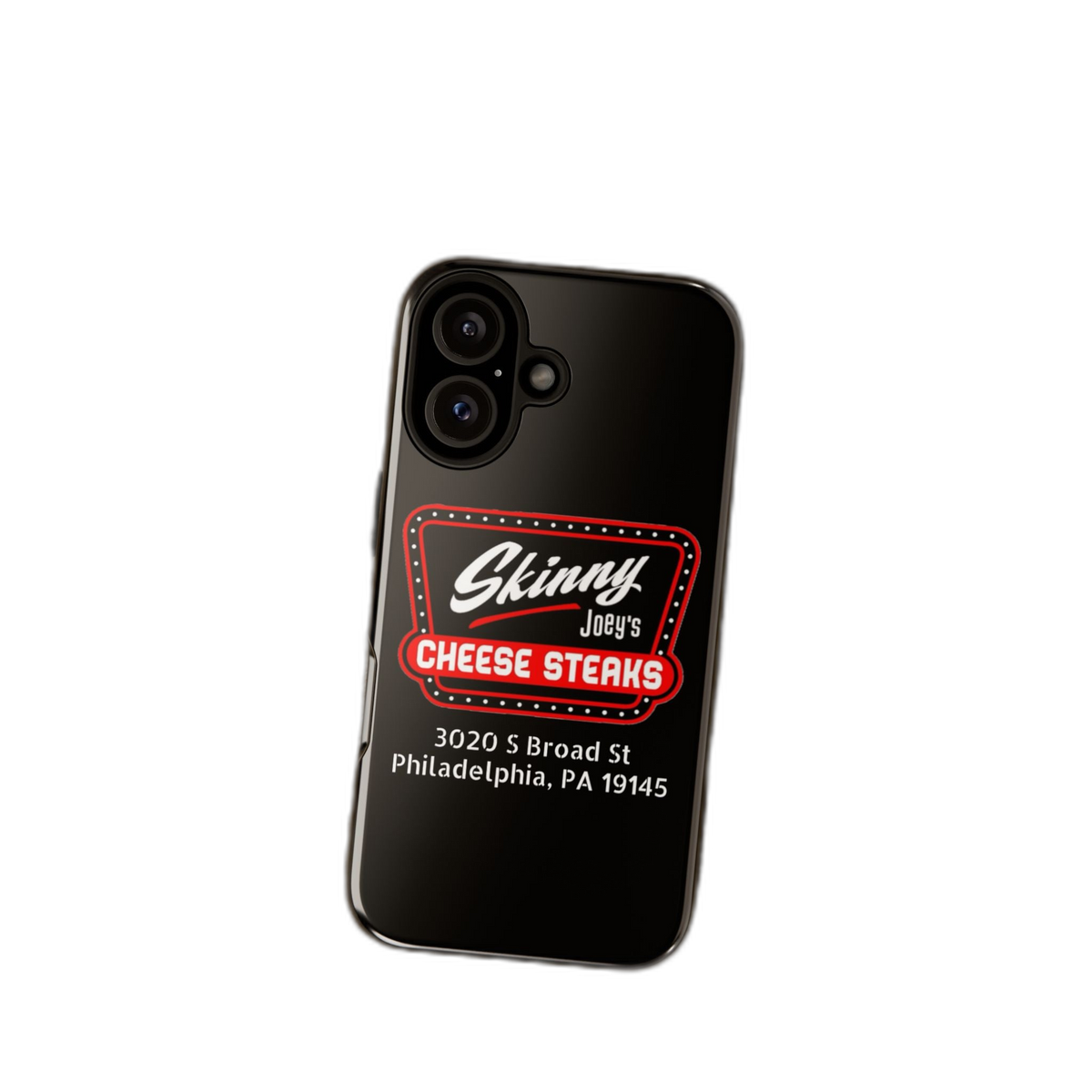 Skinny Joey's Cheese Steaks tough phone case, main product photo, The Skinny with Joey Merlino podcast merch