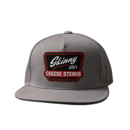 Skinny Joey's embroidered flat bill cap, main product photo, Joseph Merlino Philadelphia merch