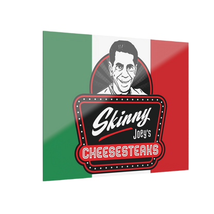 Skinny Joey's Cheesesteaks Logo Italian Flag Acrylic Print Wall Art